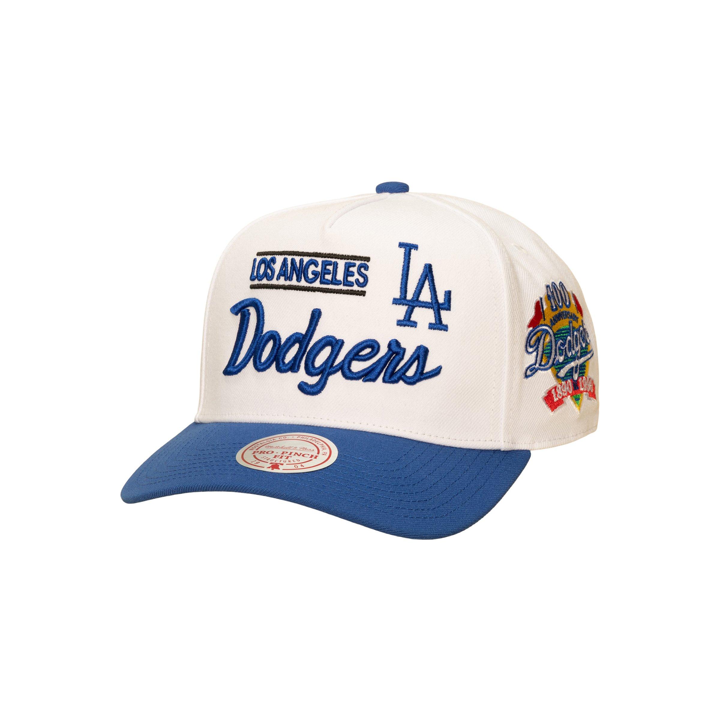 Mitchell & Ness Los Angeles Dodgers Bill Smack Snapback Hat  -  White/Royal - WHITE/ROYAL